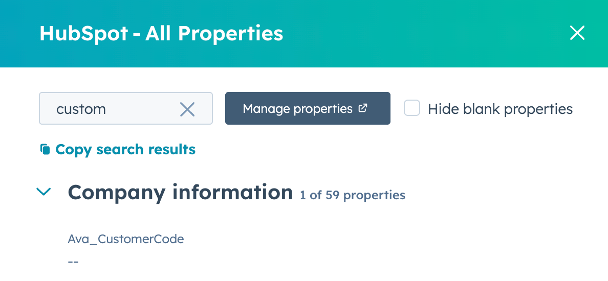 Custom Customer Code