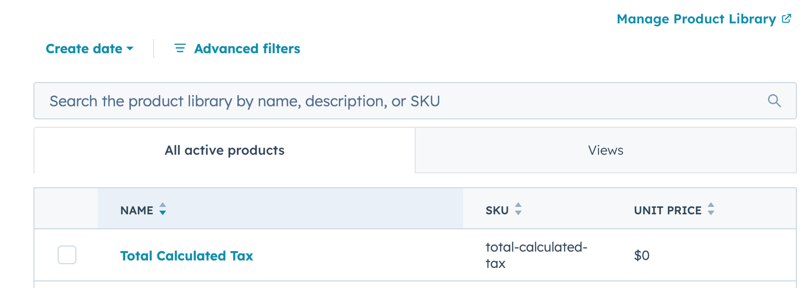 Total Calculated Tax Product